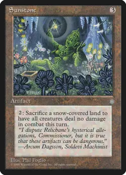Sunstone Ice Age HEAVILY PLD Artifact Uncommon MAGIC THE GATHERING CARD ABUGames - Image 1