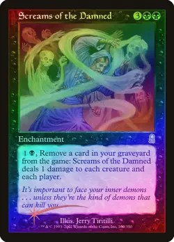 Screams of the Damned FOIL Odyssey PLD Black Uncommon MAGIC MTG CARD ABUGames - Image 1