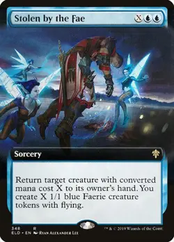 Stolen by the Fae (Extended Art) Throne of Eldraine NM Blue Rare CARD ABUGames - Image 1