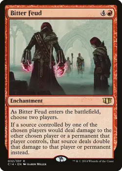Bitter Feud Commander 2014 NM Red Rare MAGIC THE GATHERING MTG CARD ABUGames - Image 1