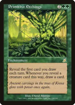 Primitive Etchings Scourge NM Green Rare MAGIC THE GATHERING MTG CARD ABUGames - Image 1