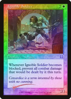 Ignoble Soldier FOIL Mercadian Masques PLD White Uncommon MAGIC CARD ABUGames - Image 1