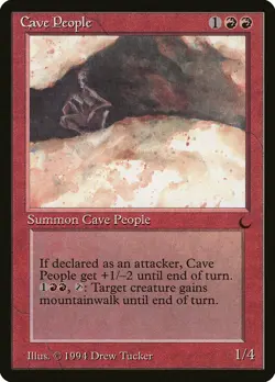 Cave People The Dark HEAVILY PLD Red Uncommon MAGIC THE GATHERING CARD ABUGames - Image 1