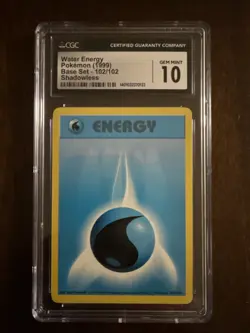 1999 Pokemon Water Energy Base Set 102/102 - CGC GEM MINT - Image 1