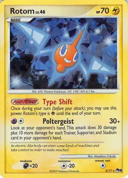 Rotom 5/17 Rare POP Series 9 Pokemon Holo Lightly Played - Image 1