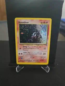 Pokemon TCG Houndour 5/75 Holo Unlimited Neo Discovery LP/NM Rare Swirl - Image 1