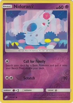 Nidoran F - 54/181 - Common - Reverse Holo NM, English Pokemon Team Up - Image 1
