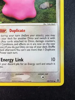 2005 Pokemon Ditto EX Delta Species 35/113 Non-holo Regular - Image 5