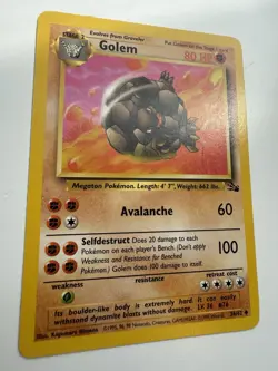 Pokemon TCG Golem Fossil 36/62 WOTC 1999 Non Holo Card English Unlimited LP - Image 2