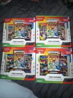 Pokemon TCG: First Partner Illustration Collection Series 1 Sealed Box 4x - Image 1