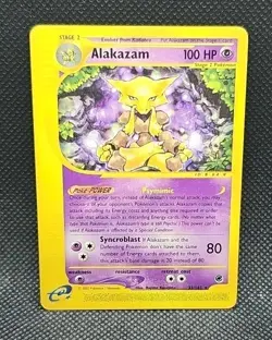 Pokemon TCG Alakazam Expedition Base Set 33/165 Regular Rare - NM - Image 1
