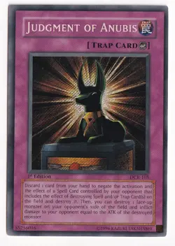 Yugioh Judgment Of Anubis DCR-105 Secret Rare 1st Ed MP - Image 1