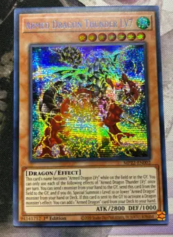 🔥Yugioh MP22-EN002 Armed Dragon Thunder LV7 PRISMATIC SECRET RARE 1ST EDITION - Image 2