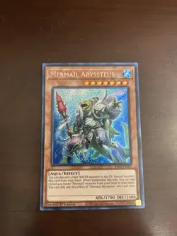 Yugioh Mermail Abyssteus RA03-EN007 1st Edition Secret Rare NM - Image 1