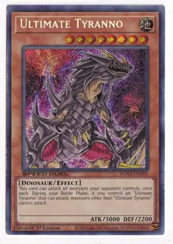 ULTIMATE TYRANNO SECRET RARE SGX4-ENC01 LIGHT PLAY YUGIOH - Image 1
