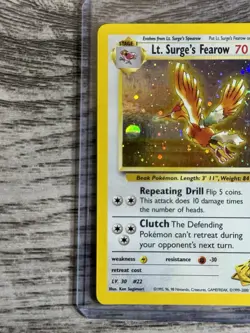 Pokemon Gym Heroes LT. Surge's Fearow Cosmos Holo 7/132 (LP) *Swirl* *FreeShip* - Image 3