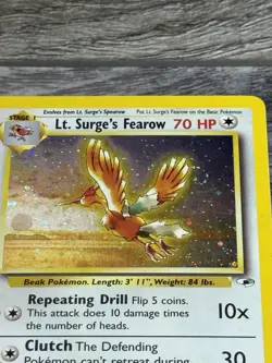 Pokemon Gym Heroes LT. Surge's Fearow Cosmos Holo 7/132 (LP) *Swirl* *FreeShip* - Image 5