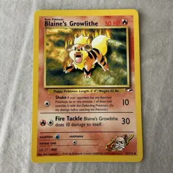 Pokemon Blaine’s Growlithe 35/132 Gym Heroes Uncommon Unlimited - Image 1