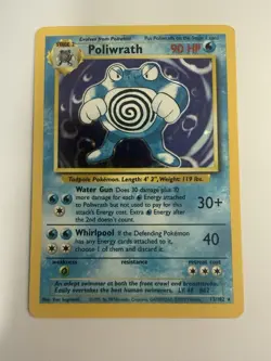 Poliwrath 13/102 Base Set 1999 WOTC Holo Rare Unlimited NM Pokemon Card - Image 1