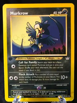 MURKROW 46/64 Neo Revelation 1st EDITION Pokemon TCG WotC NM Never Played! - Image 1
