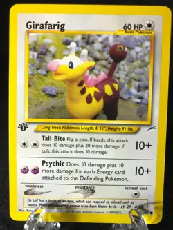 Girafarig 66/105 Neo Destiny 1st EDITION Pokemon TCG WotC NM Never Played! - Image 1