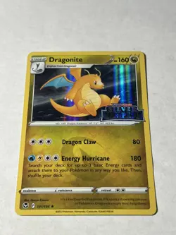Pokemon TCG Exclusive Dragonite 131/195 Silver Tempest Stamped Promo NM - Image 1