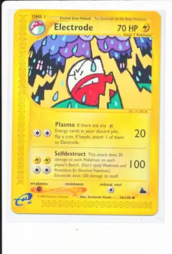 Pokemon Electrode 36/144 Skyridge e-card Regular Non Holo - LP - Image 1