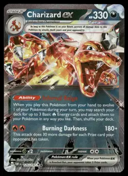 Pokemon Cards Charizard ex 125/197 Obsidian Flames Double Rare NM *2 - Image 1