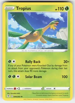 Tropius 006/203 Rare Evolving Skies Pokemon Near Mint - Image 1