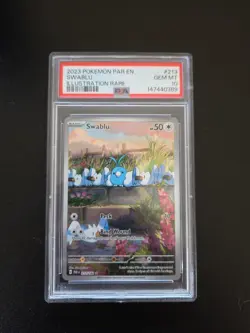 Pokemon Paradox Rift Swablu 213/182 PSA 10 Gem Mint Illustration Rare - Image 1