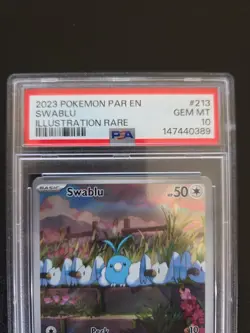 Pokemon Paradox Rift Swablu 213/182 PSA 10 Gem Mint Illustration Rare - Image 3