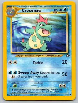 Croconaw 32/111 Uncommon Neo Genesis Pokemon Unlimited Near Mint - Image 1