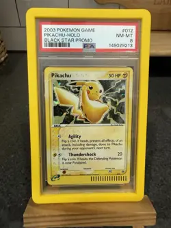 2003 Pokemon Game Pikachu Holo Black Star Promo #012 PSA 8 New Cert - Image 1