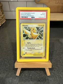2003 Pokemon Game Pikachu Holo Black Star Promo #012 PSA 8 New Cert - Image 3