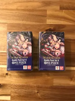 One Piece TCG The Azure Sea's Seven Double Pack Set 9 Sealed - Image 1
