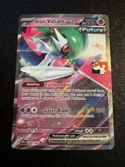 Pokemon TCG Iron Valiant ex 089/182 Prize Pack Series Cards Double Rare NM - Image 1
