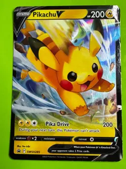 Pokemon TCG Pikachu V SWSH285 SWSH: Sword & Shield Promo Cards Promo DMG - Image 1