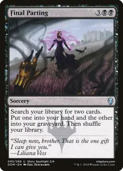 Final Parting Dominaria NM Black Uncommon MAGIC THE GATHERING CARD ABUGames - Image 1