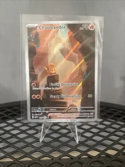 Pokemon Charmander Illustration Scarlet & Violet 151 English Rare Card 168/165 - Image 1