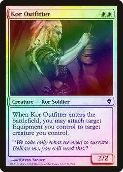 Kor Outfitter FOIL Zendikar PLD White Common MAGIC GATHERING CARD ABUGames - Image 1