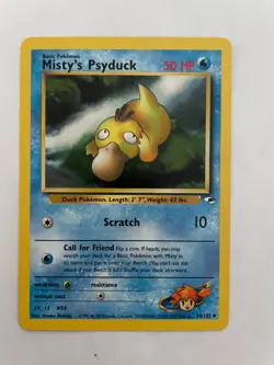 Pokemon Misty’s Psyduck Gym Heroes Vintage Card #54/132 NM Wotc 2000 - Image 1