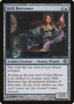 Skill Borrower Shards of Alara HEAVILY PLD Artifact Blue Rare MTG CARD ABUGames - Image 1