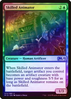 Skilled Animator FOIL Core Set 2019 / M19 HEAVILY PLD Uncommon CARD ABUGames - Image 1