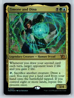 ZIMONE AND DINA 257 MYTHIC MARCH OF THE MACHINE MAGIC: THE GATHERING FOIL NM - Image 1