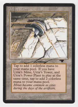 Signed Urza's Mine (Pulley) LP Antiquities Artist Anson Maddocks 1994 MTG Magic! - Image 1
