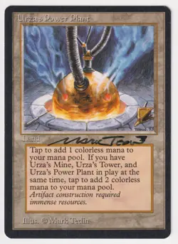 Signed Urza's Power Plant Sphere LP Antiquities Artist Mark Tedin 1994 MTG Magic - Image 1