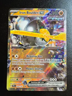 Pokemon TCG Iron Boulder ex - Double Rare SV05: Temporal Forces 099/162 NM - Image 1