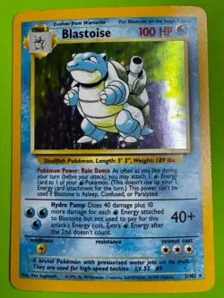 Pokemon TCG Blastoise 002/102 Base Set Holo Rare LP - Image 1