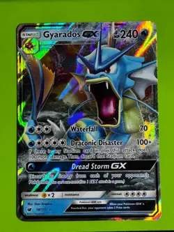 Pokemon TCG Gyarados GX 18/111 SM - Crimson Invasion Ultra Rare NM - Image 1
