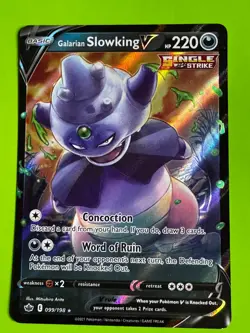 Pokemon TCG Galarian Slowking V 099/198 SWSH06: Chilling Reign Ultra Rare NM - Image 1